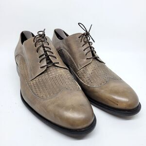 Bacco Bucci Leather Perforated Dress Shoes Size 10.5